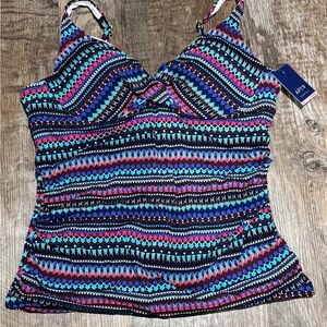NWT Apt 9 tankini swimsuit top womens XL